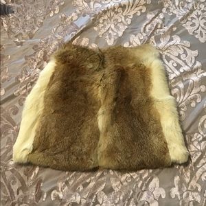 Authentic vintage rabbit fur skirt genuine fur